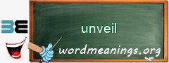 WordMeaning blackboard for unveil